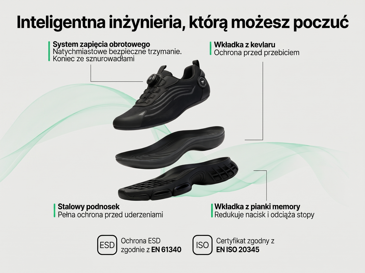 Bleffy® S3 Pro: Stworzone dla bezpieczeństwa i całodziennego komfortu